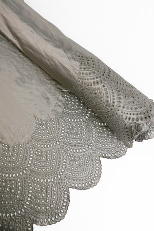 Silk Satin Broderie Anglaise