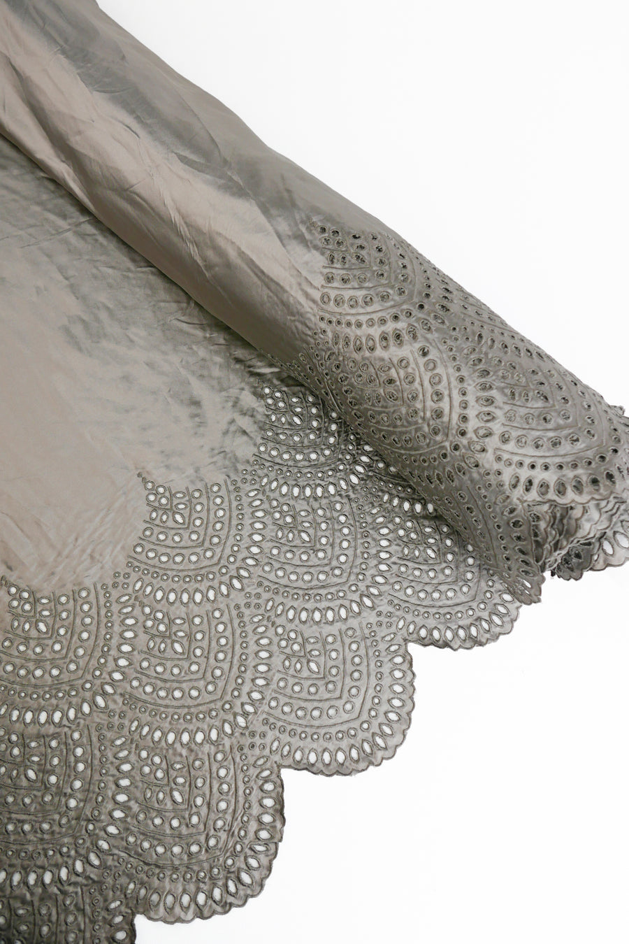 Silk Satin Broderie Anglaise