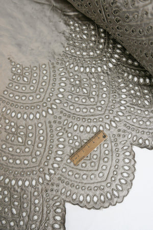 Silk Satin Broderie Anglaise