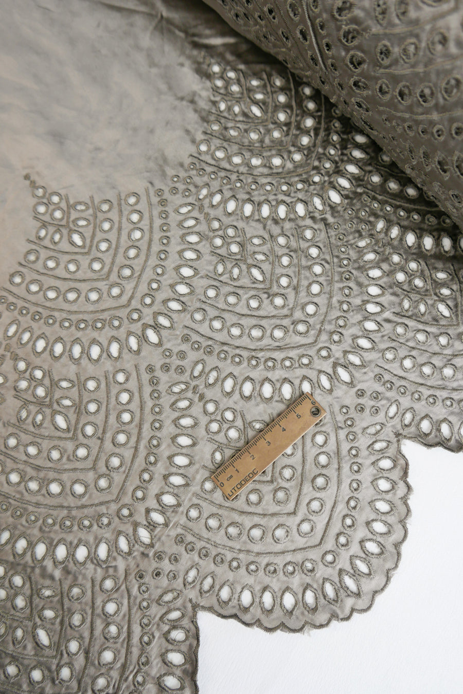 Silk Satin Broderie Anglaise