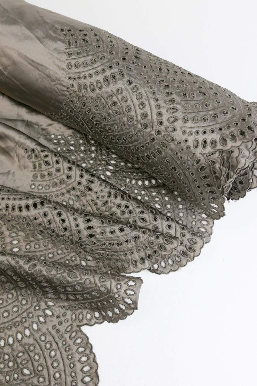 Silk Satin Broderie Anglaise