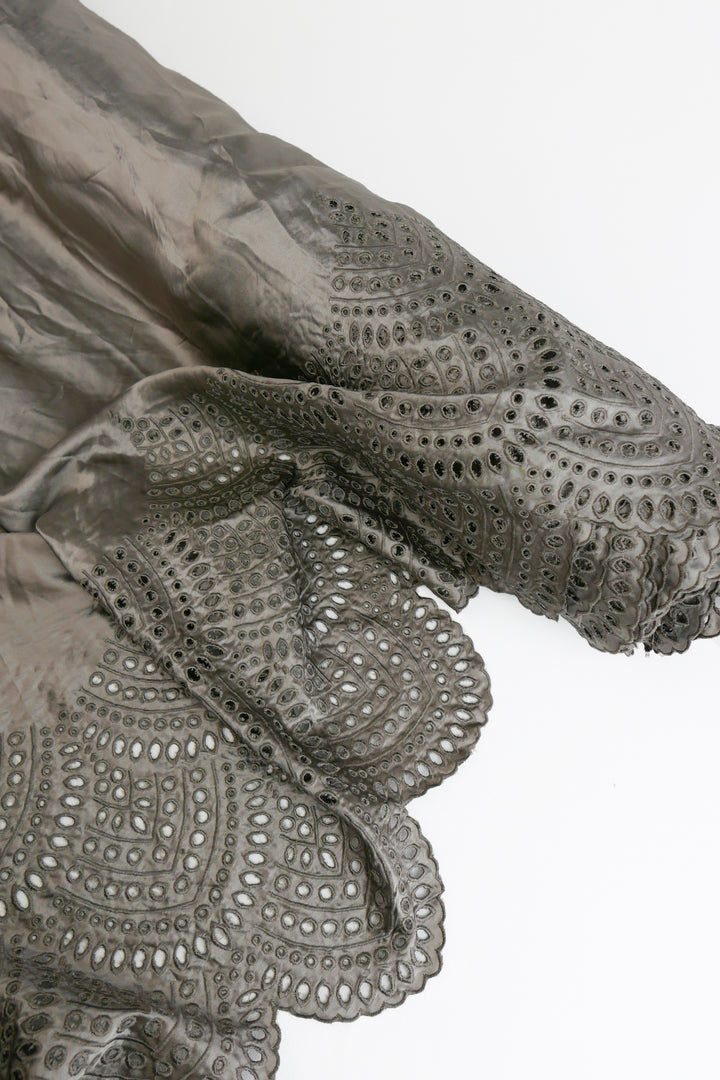 Silk Satin Broderie Anglaise