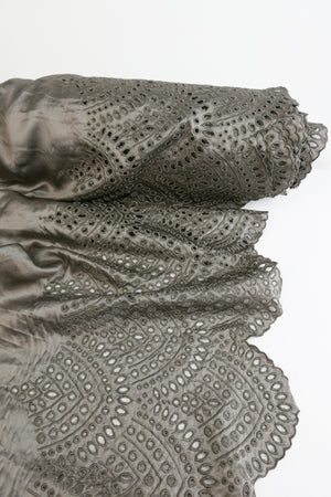 Silk Satin Broderie Anglaise