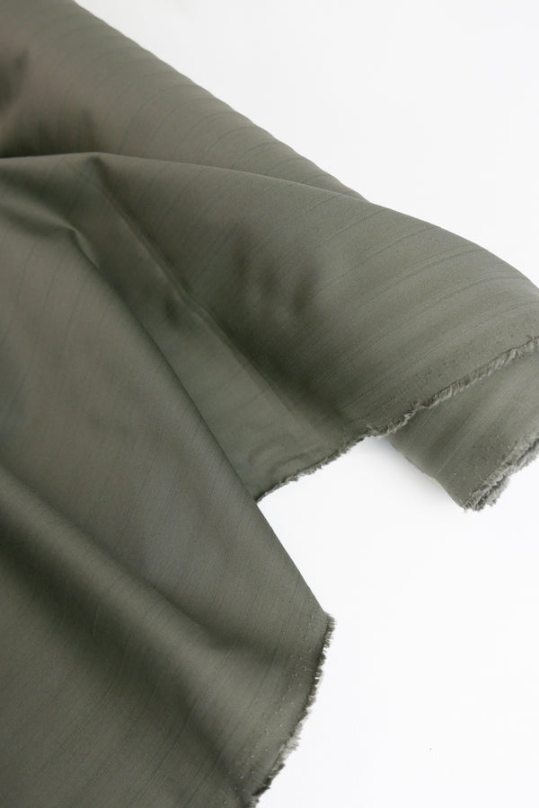 German Self-Stripe Cotton | Cement