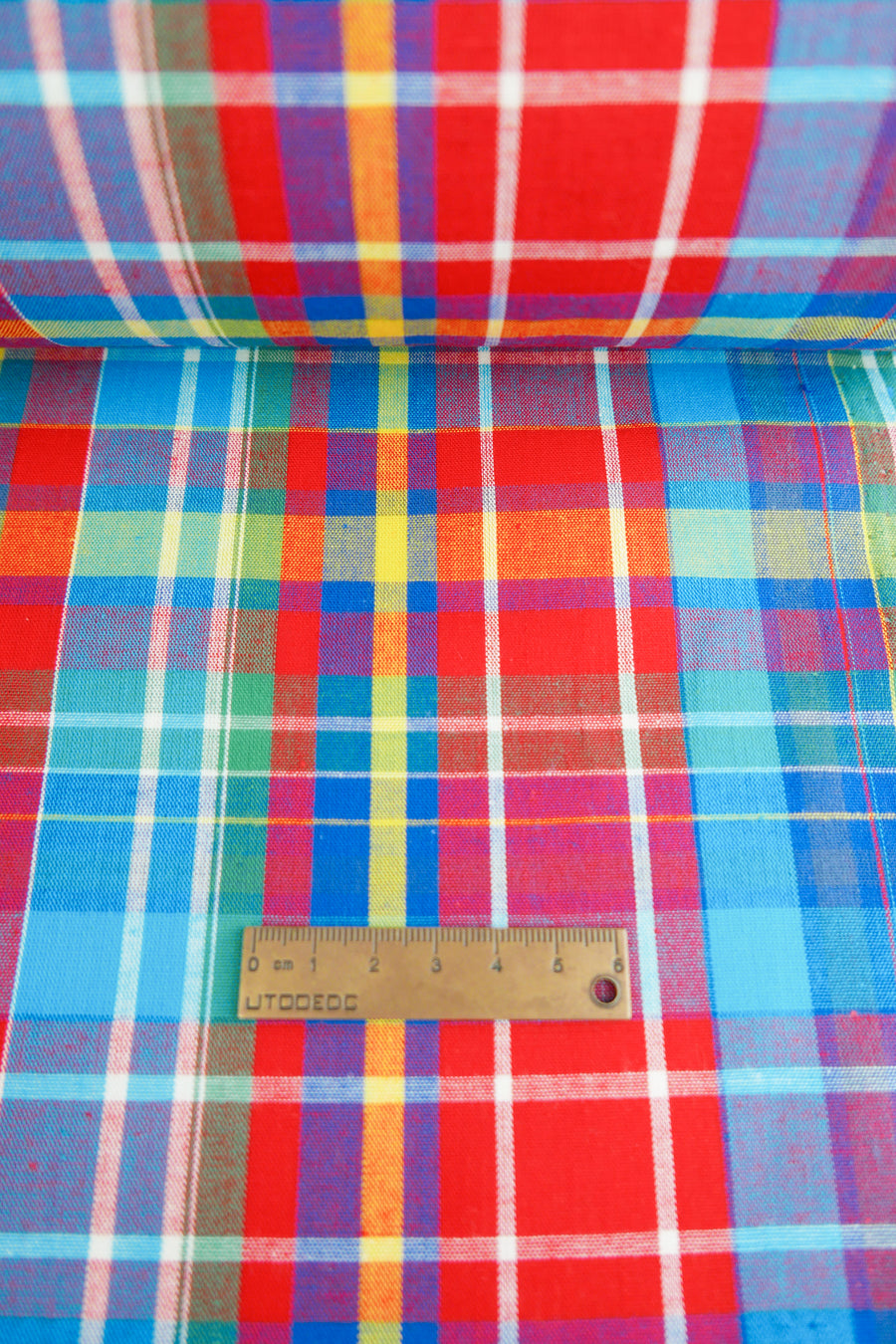 Madras Check - French Yarn Dyed Linen | Poppy Red
