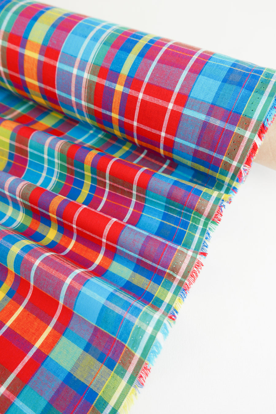 Madras Check - French Yarn Dyed Linen | Poppy Red
