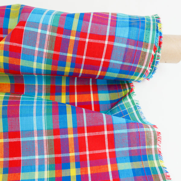 Madras Check - French Yarn Dyed Linen | Poppy Red (LAST CUT - 1.5M)