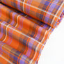 Madras Check - French Yarn Dyed Linen | Tangerine (LAST CUT - 1.5M)
