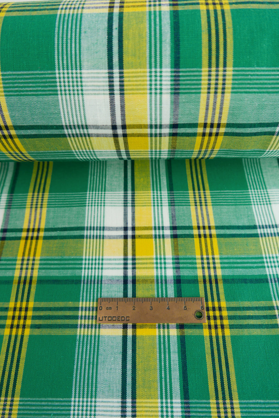 Madras Check - French Yarn Dyed Linen | Lime Zest