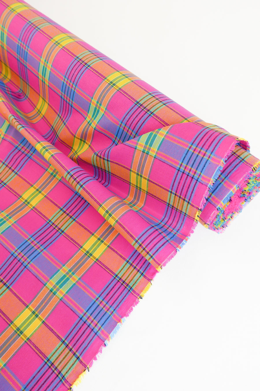Madras Check - French Yarn Dyed Linen | Pink Punch