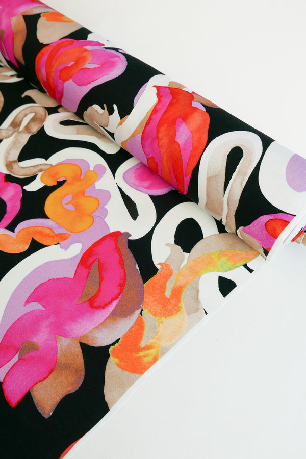 Jimi - Printed Viscose Knit | Arancia