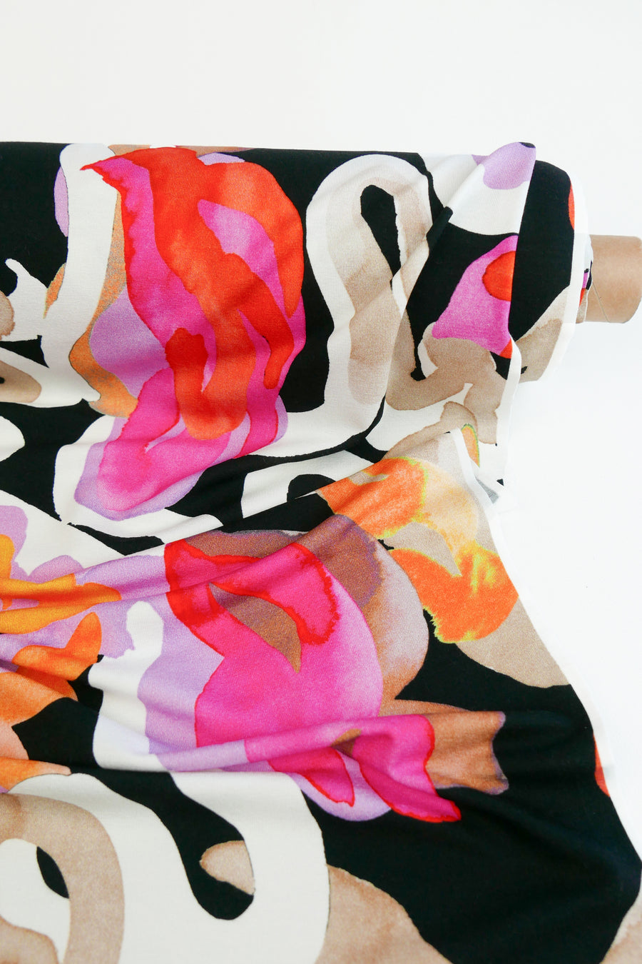 Jimi - Printed Viscose Knit | Arancia