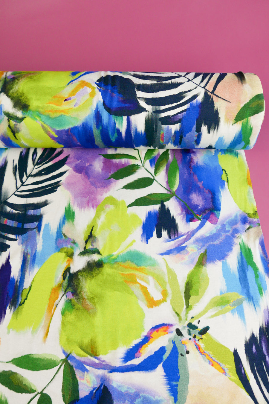 Evian - Printed Viscose Knit | Blueberry