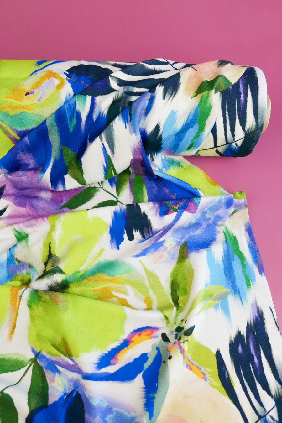 Evian - Printed Viscose Knit | Blueberry