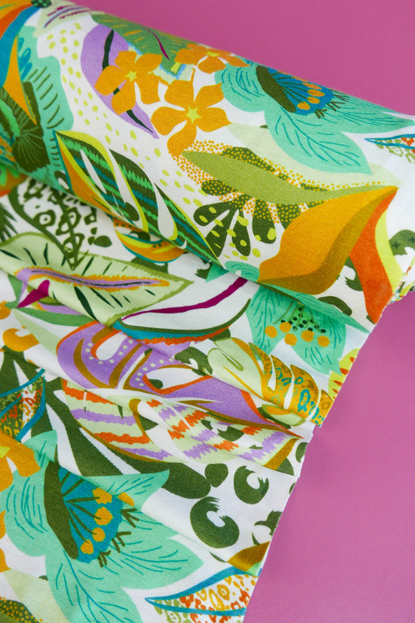 Mia - Printed Viscose Knit | Pistachio Remnant (2.5m)