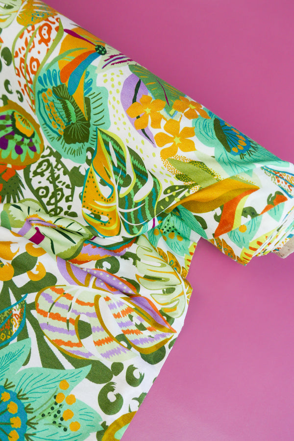 Mia - Printed Viscose Knit | Pistachio Remnant (2.5m)