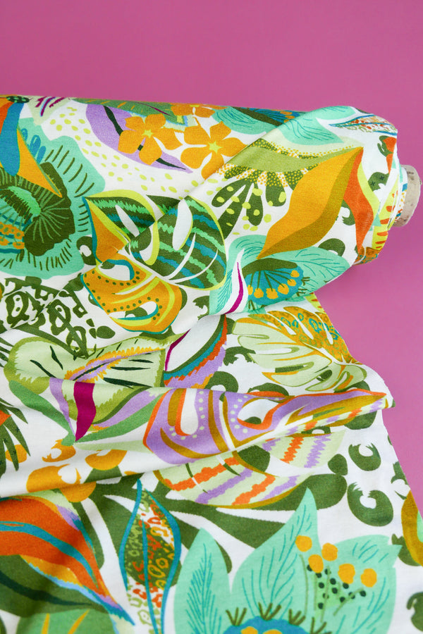 Mia - Printed Viscose Knit | Pistachio Remnant (2.5m)