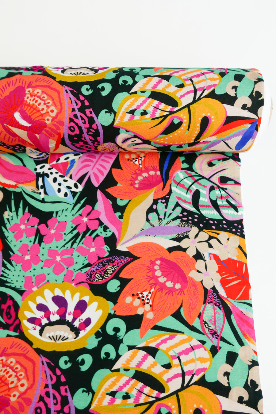 Mia - Printed Viscose Knit | Onyx