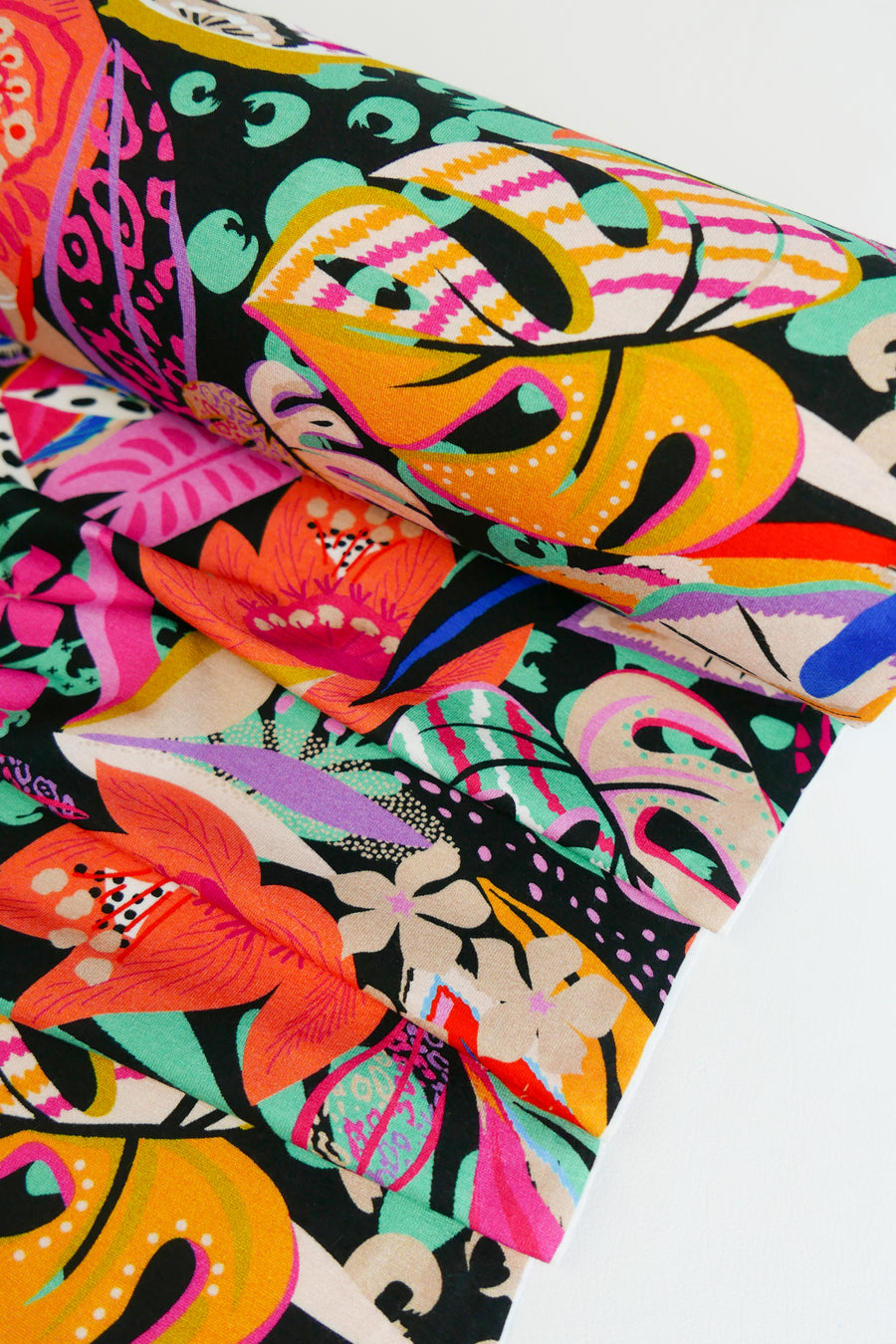 Mia - Printed Viscose Knit | Onyx