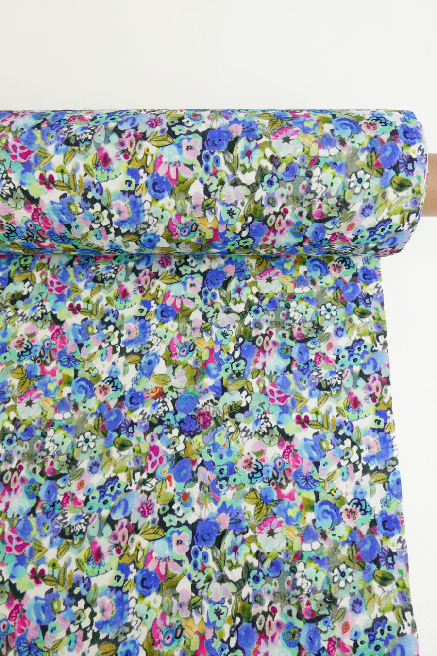 Cezanne - Printed Viscose Knit | Cornflower