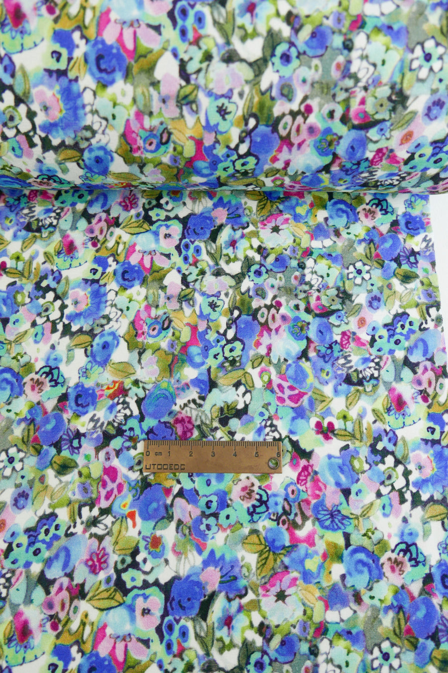 Cezanne - Printed Viscose Knit | Cornflower