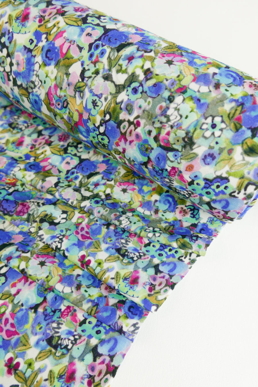 Cezanne - Printed Viscose Knit | Cornflower