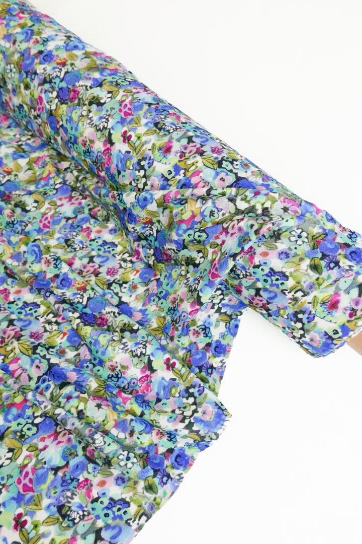 Cezanne - Printed Viscose Knit | Cornflower