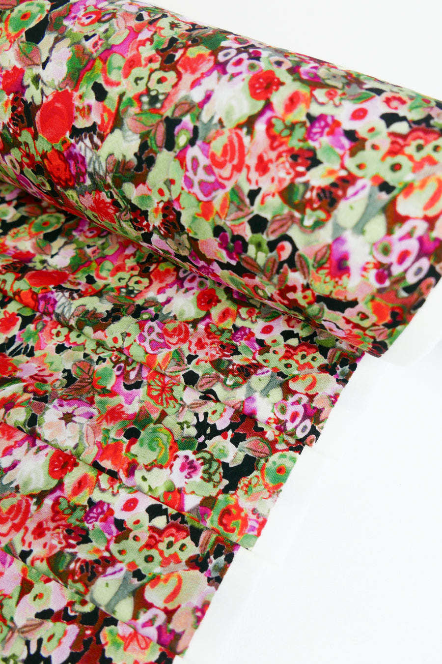 Cezanne - Printed Viscose Knit | Geranium