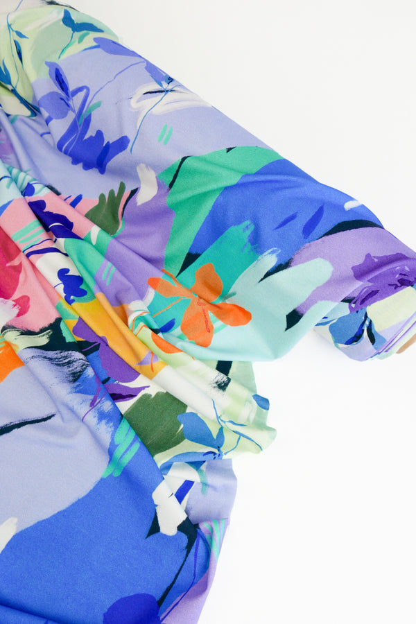 Paloma - Printed Viscose Knit | Turquoise (LAST CUT - 2.7M)