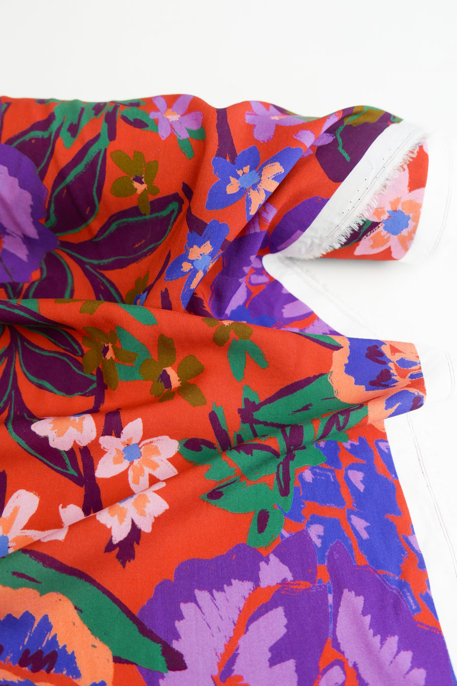 Benson - French Printed Viscose | Daylily