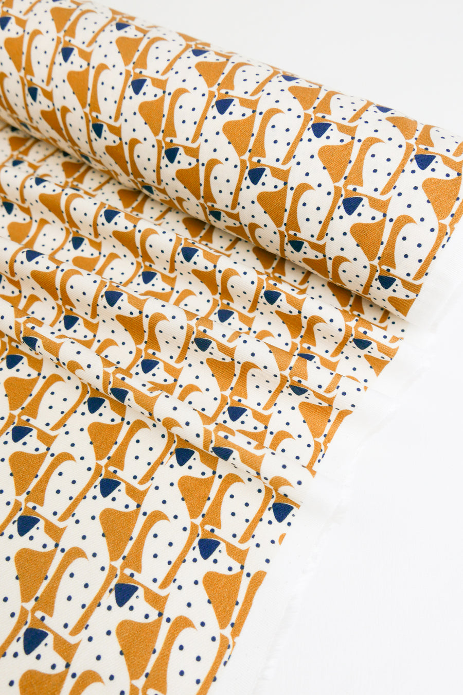 Cagna - Printed Viscose Twill | Biscuit