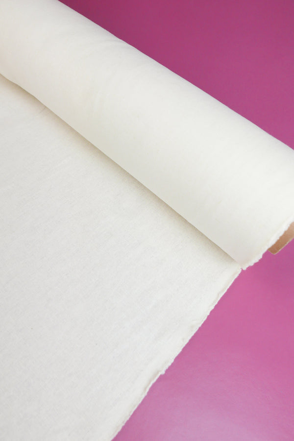 Freya - Heavy Square Weave Linen | Rice