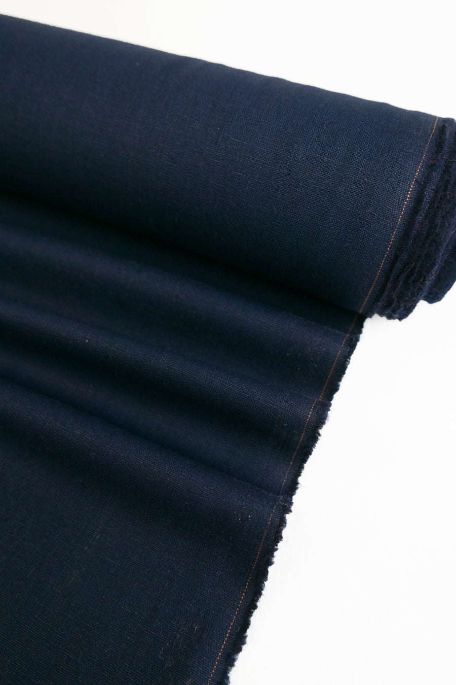 Freya - Heavy Square Weave Linen | Navy