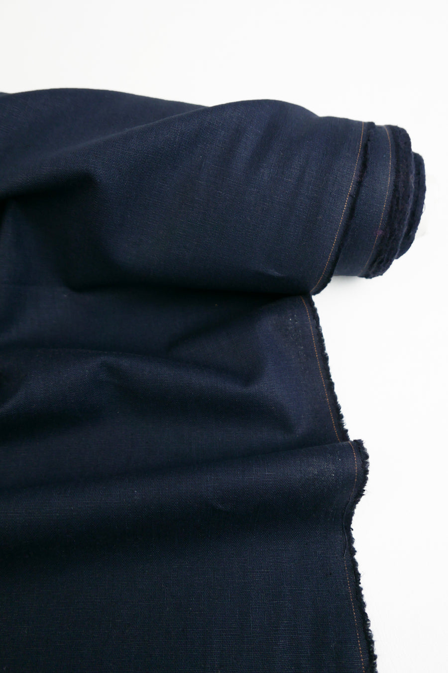 Freya - Heavy Square Weave Linen | Navy