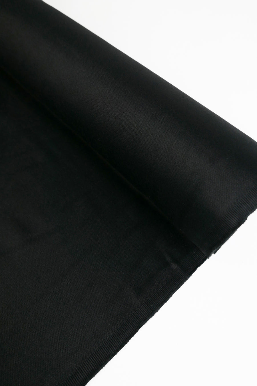 Brushed Denim - Sateen Finish Denim | Black Gloss