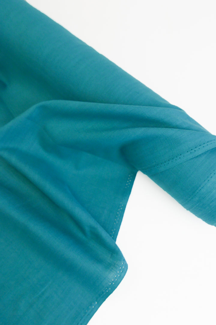 Amber - Crosshatch Linen | Teal