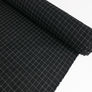 Baxter - Embroidered Linen Windowpane Check | B&W