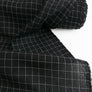 Baxter - Embroidered Linen Windowpane Check | B&W