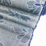 Ava - Printed Linen Melange | Denim Blue