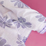 Ava - Printed Linen Melange | Lilac