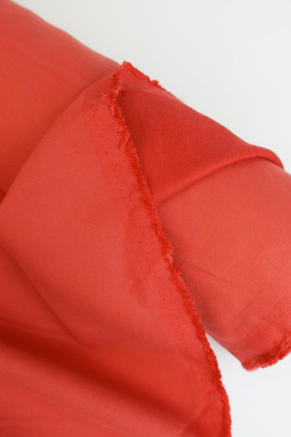 Bruno - Peach Finish Cotton Drill | Blood Orange
