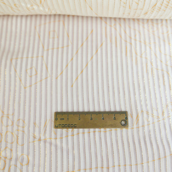 Printed Silk Stripe Burnout | Gold (LAST CUT- 1.7M)