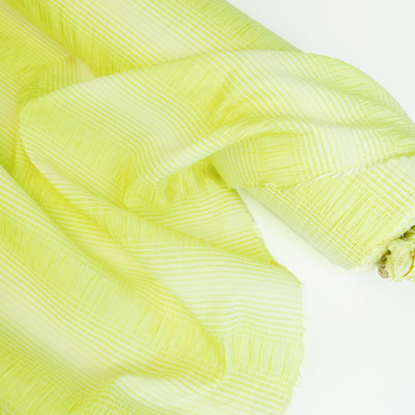 Shirred Pure Silk | Lime Zest (LAST CUT - 2.2M)