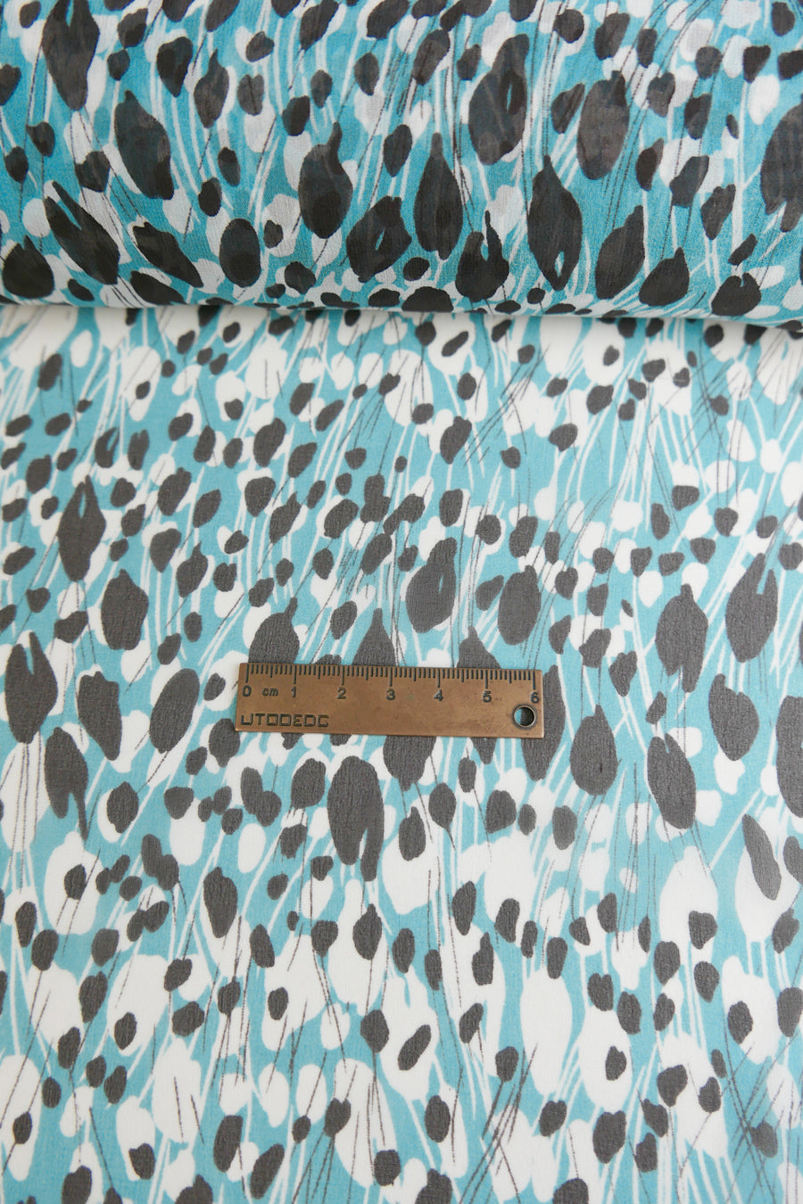 Printed Silk Georgette | Soft Teal