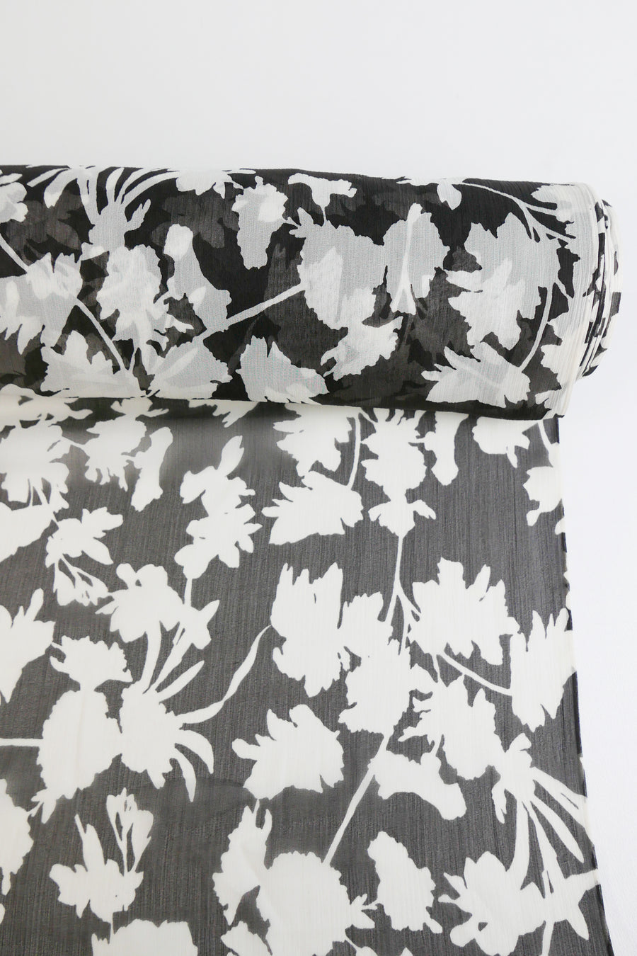 Crinkle Silk Georgette | Shadow Floral