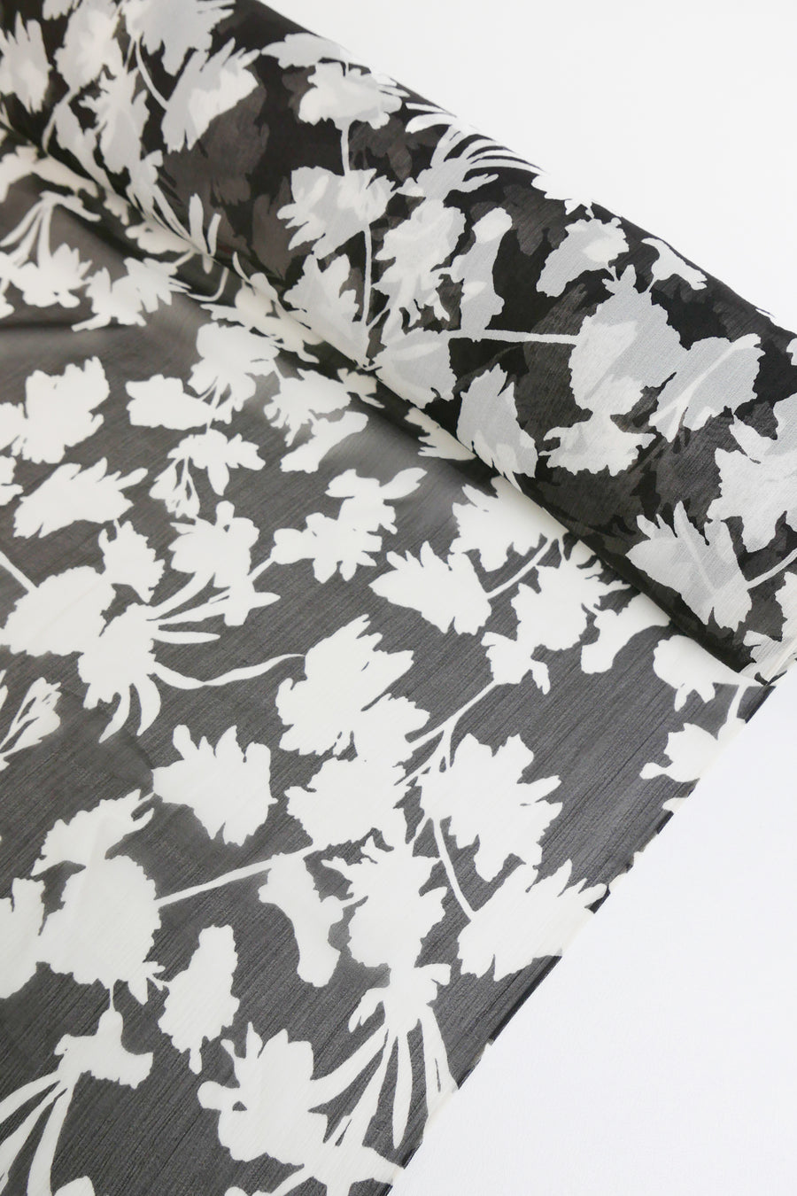 Crinkle Silk Georgette | Shadow Floral
