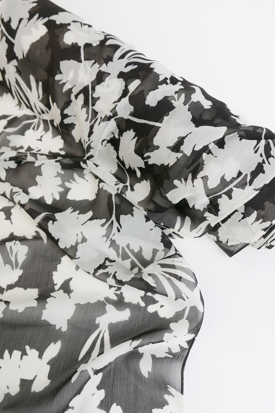Crinkle Silk Georgette | Shadow Floral