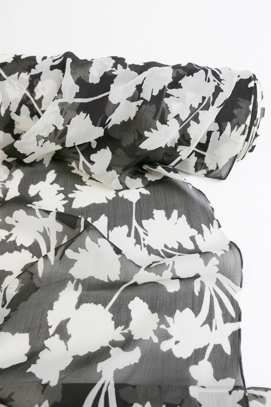 Crinkle Silk Georgette | Shadow Floral
