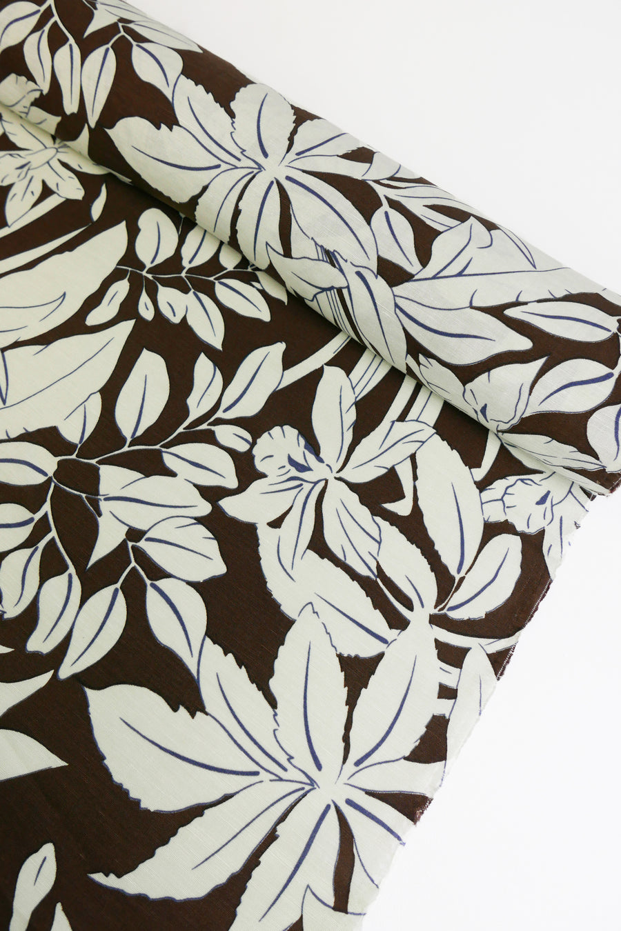 Printed Silk Linen | Cacao