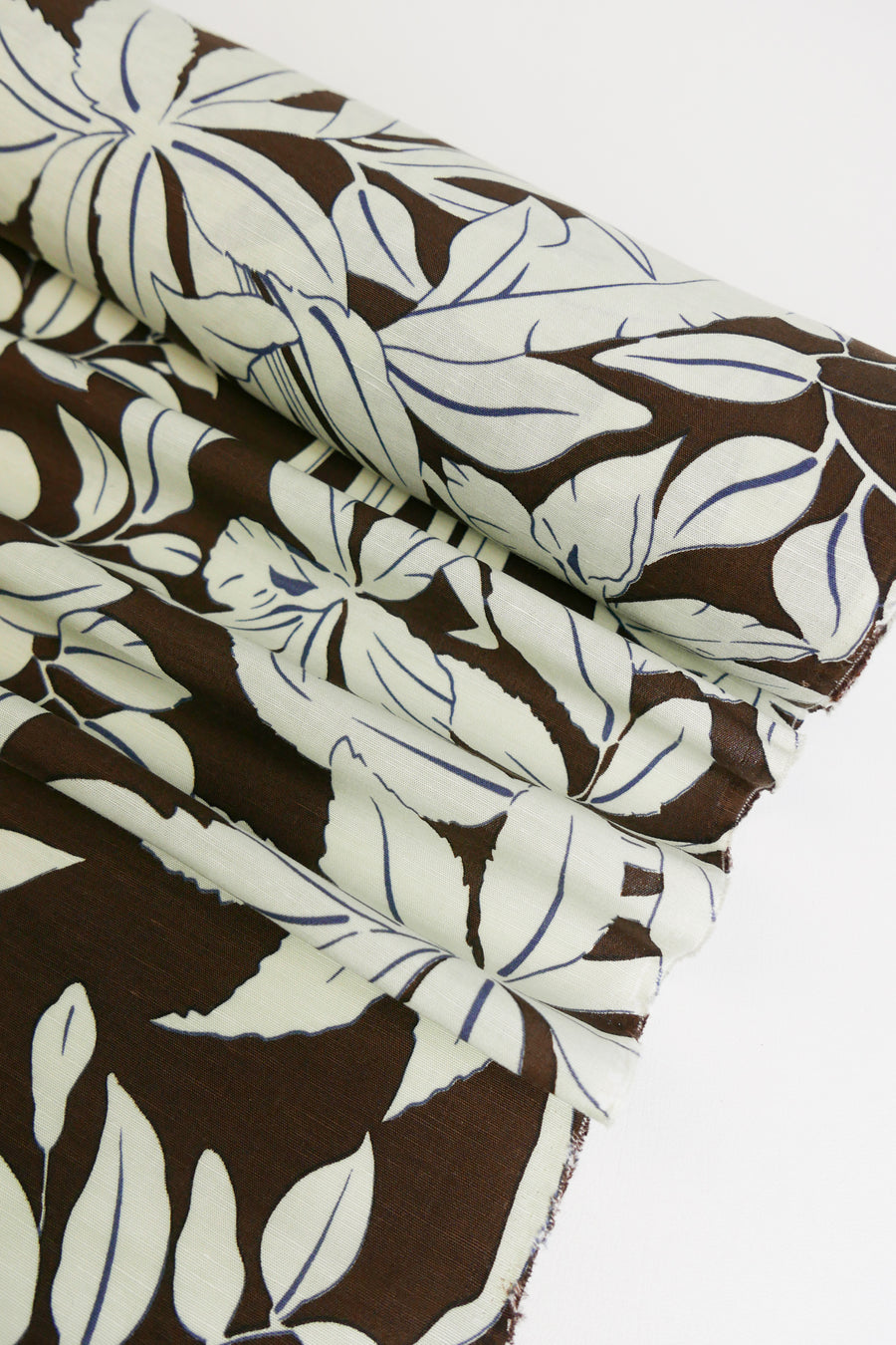 Printed Silk Linen | Cacao